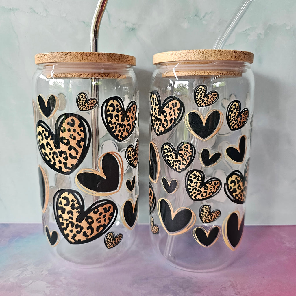 Trinkglas leo hearts