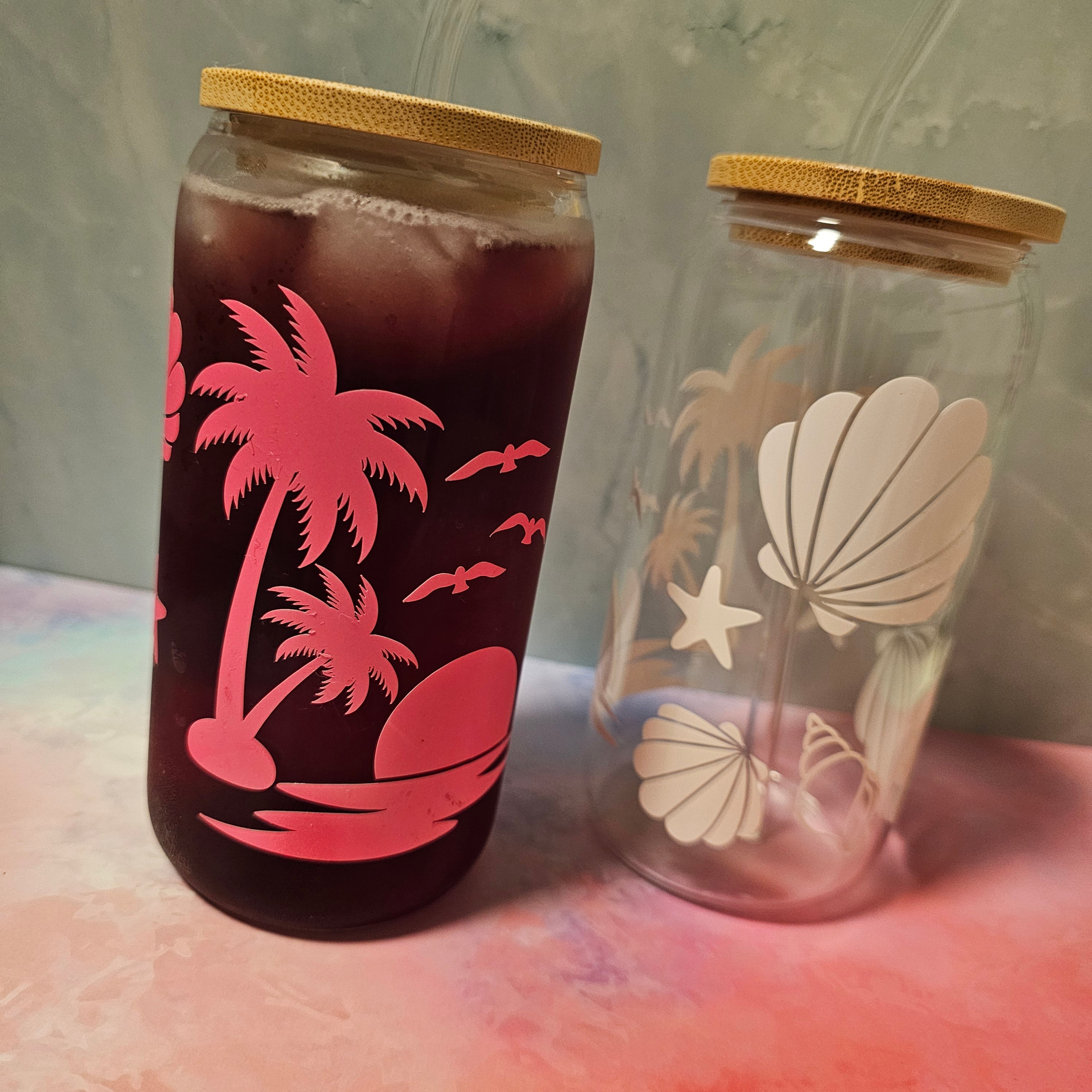 Trinkglas pink beach